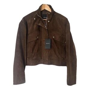 ISO Massimo Dutti Brown Suede Utility Jacket